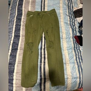 Green Designer Pants